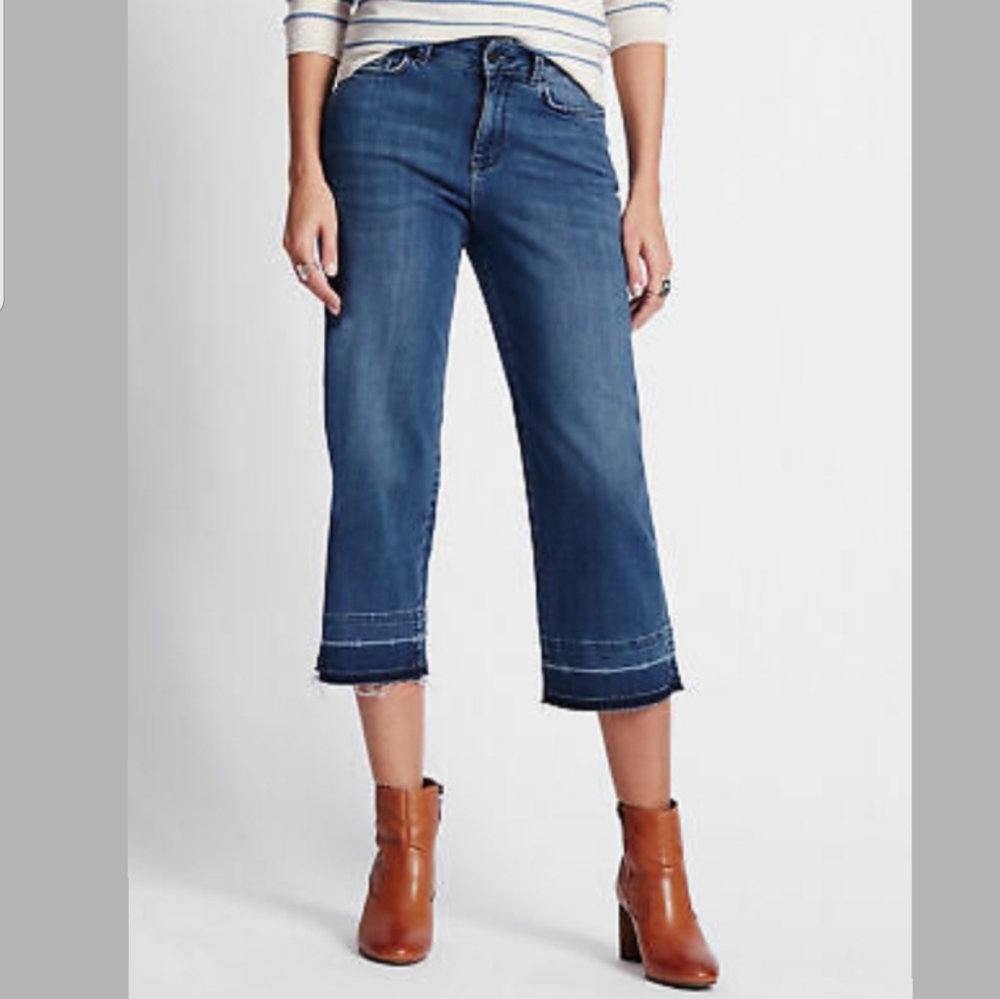 ✔⬇️M&S collection wide leg cropped jeans